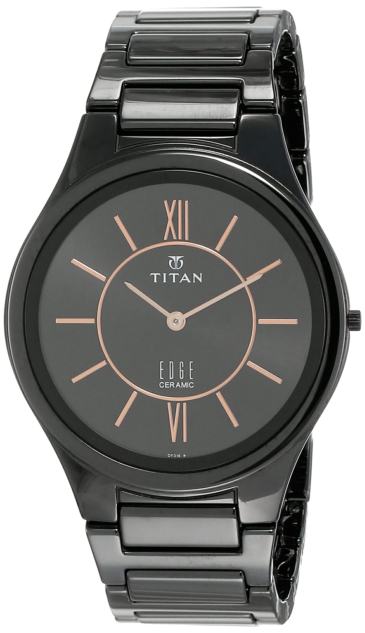 titan edge watch black