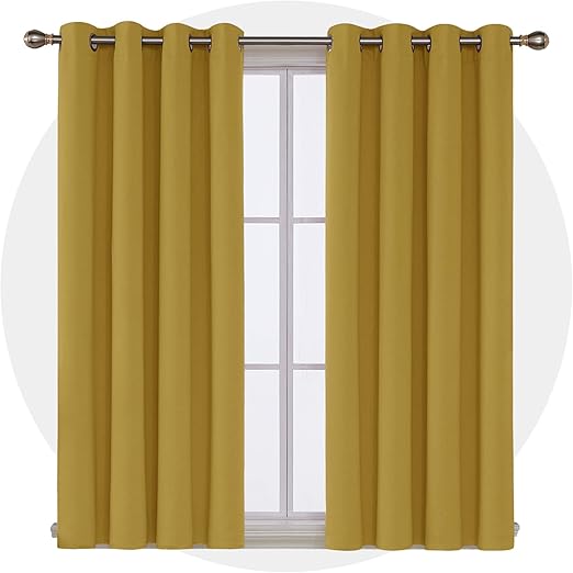Deconovo Solid Thermal Insulated Blackout Curtains Material Room