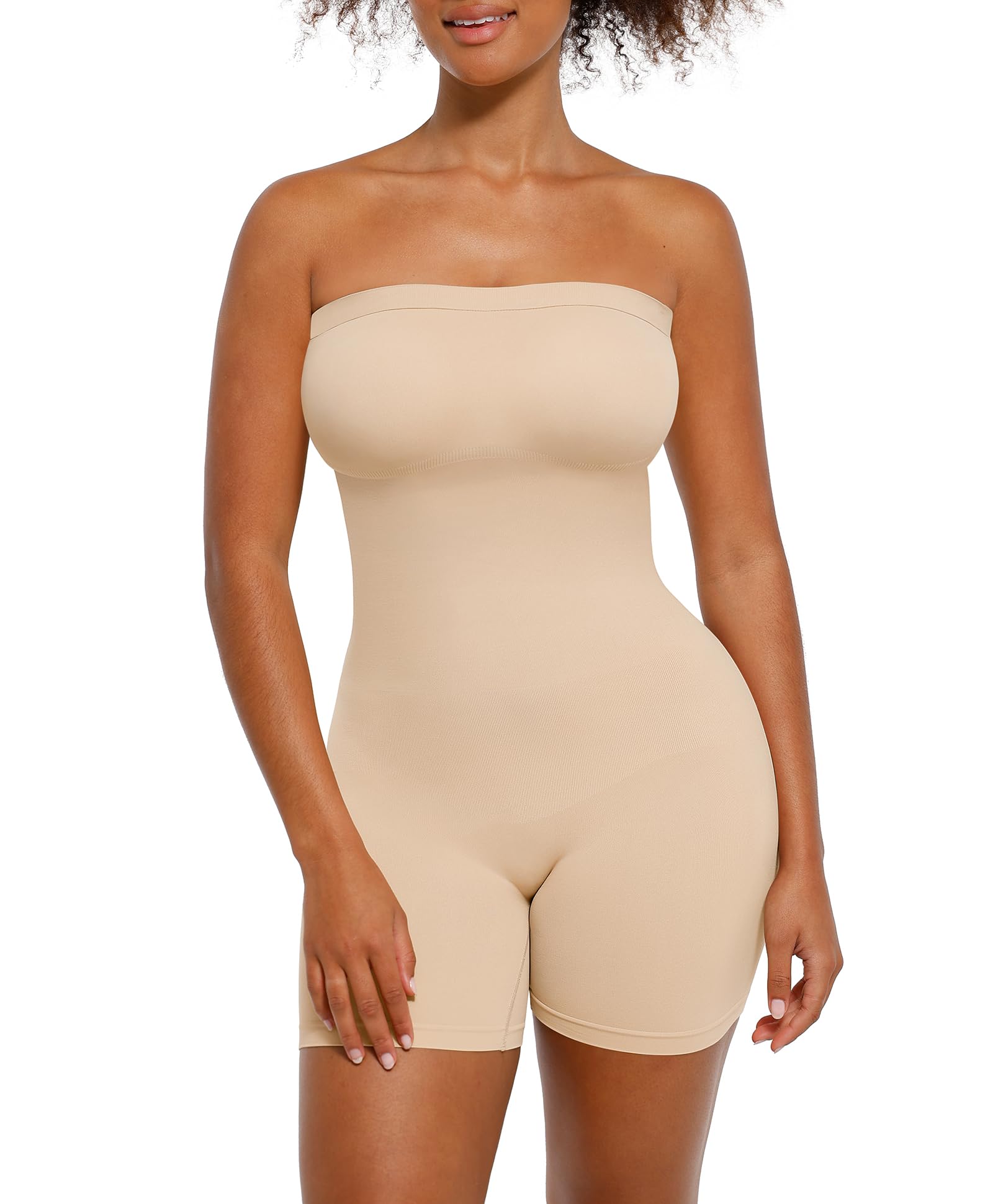 Photo 1 of Lover-Beauty Women's Strapless Shapewear Bodysuit Tummy Control Seamless Body Shaper Butt Lifter with Removable Straps Skin X-Large-XX-Large