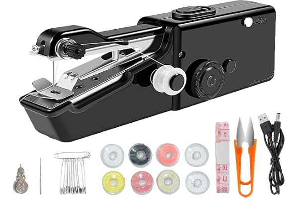 Handheld Sewing Machine Electric Sewing Mini Portable Sewing Machine Suitable for Beginners Sewing Clothes Family Travel DIY