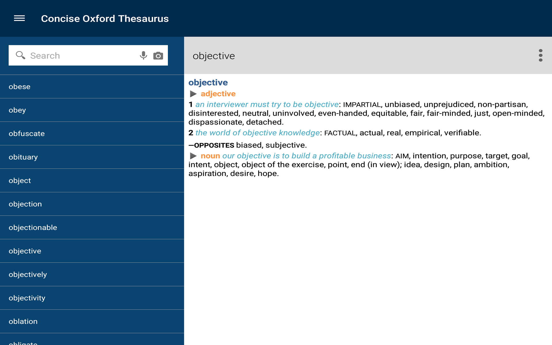 Concise Oxford ThesaurusAmazon.co.ukAppstore for Android
