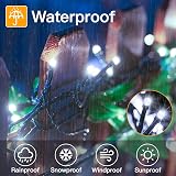 Ollny Christmas Tree Lights Outdoor 200 LED 20m Mains Powered IP44 Cool White view 4