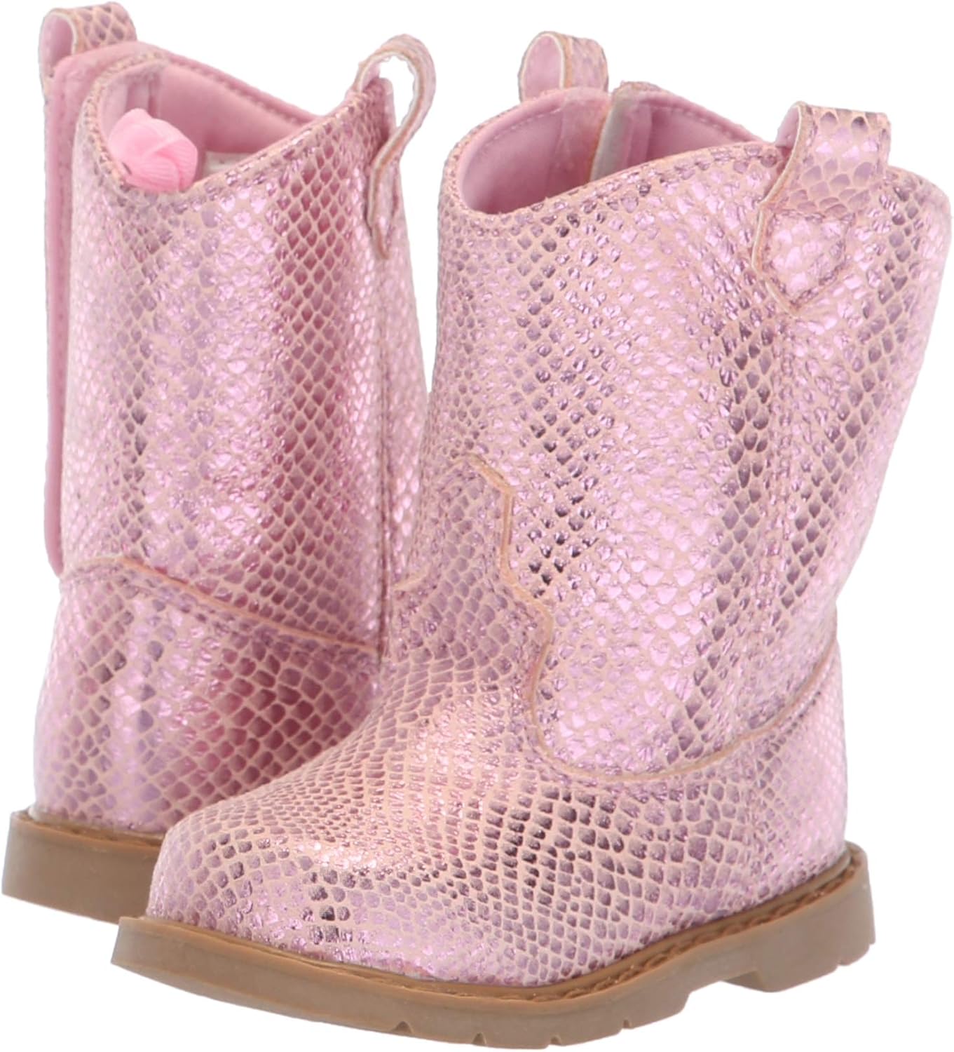pink snakeskin cowboy boots