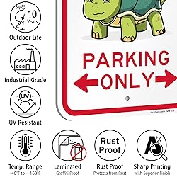 SmartSign Turtle Lovers Parking Only Funny Animal