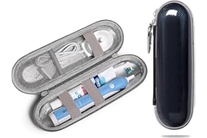 Nincha Hard Shell EVA Electric Toothbrush Case - Waterproof, Shockproof, Moisture Resistant, Large Size Fits Oral-B iO, Pro, Smart Series, Philips Sonicare (Black)