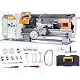 VEVOR Metal Lathe Machine, 7'' x 13.78'', Precision Benchtop Power Metal Lathe, 0-2200 RPM Continuously Variable Speed, 500W Brush Motor Metal Gears, with Tool Box for Processing Precision Parts