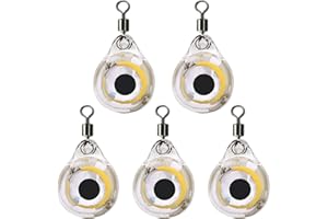 Underwater Fishing Light - 5PCS Eye Shaped Flashing LED, Waterproof Tip Up Ice Fishing Lure Attractants