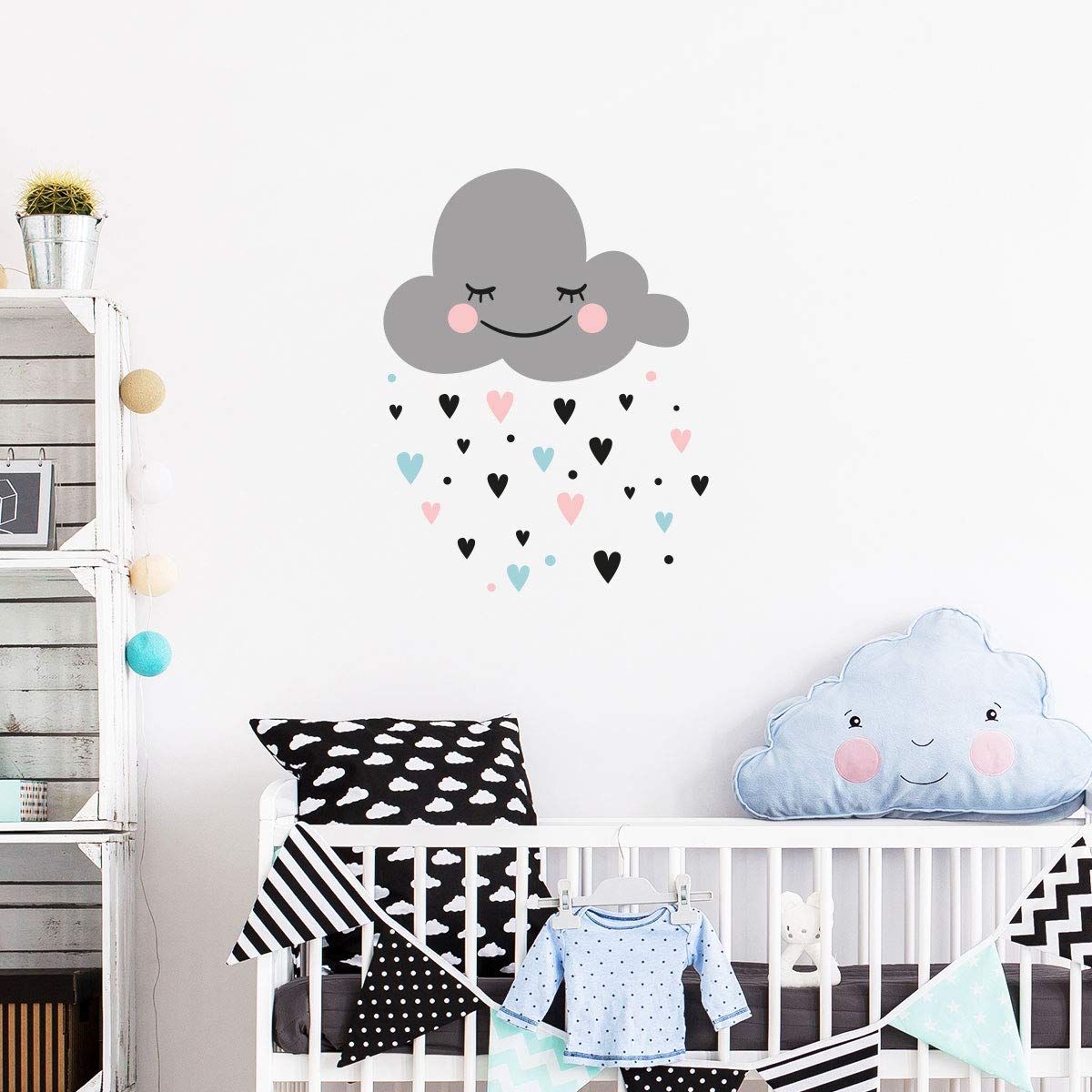 Stickers Children | Wall Decal Scandinavian Love Cloud – Wall Decoration Kids’ Room - 50 x 40 cm