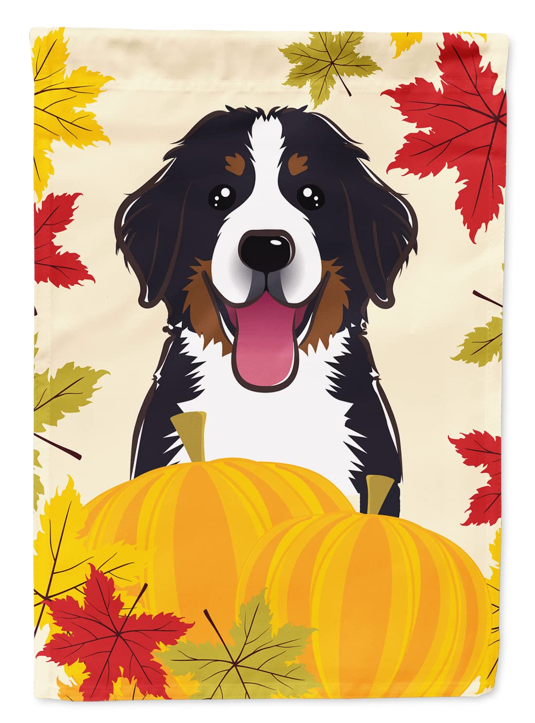 Caroline's Treasures BB2043GF Bernese Mountain Dog Thanksgiving Flag Garden