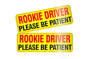 PICASSOSKY Rookie Driver Signs - Reflective New Driver Magnet, Please Be Patient