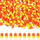 JUNEBRUSHS 50 Pcs Fake Candy Corn Resin Halloween Table Decorations | Artificial Fall Ornaments, Tiered Tray Vase Filler, Jewelry Making, Halloween Crafts