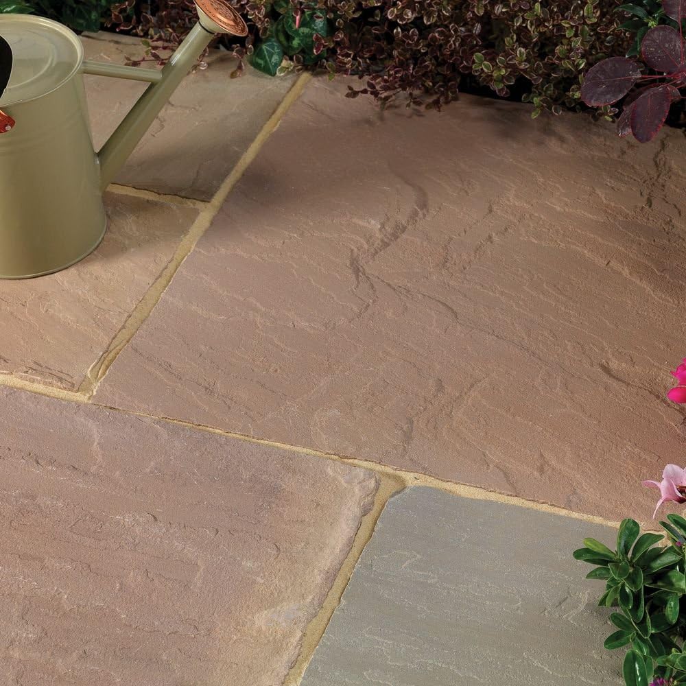 Pavestone PavingRiven SandstoneHeather BlendPAVING SLABS, MIXED SIZE