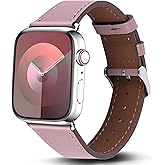 Biggyboom Genuine Leather Band Compatible with Apple Watch Bands for Women Men 49mm 46mm 45mm 44mm 42mm 41mm 40mm 38mm, Soft Leather Replacement Strap for iWatch Ultra/SE/Series 11 10 9 8 7 6 5 4 3 2 1