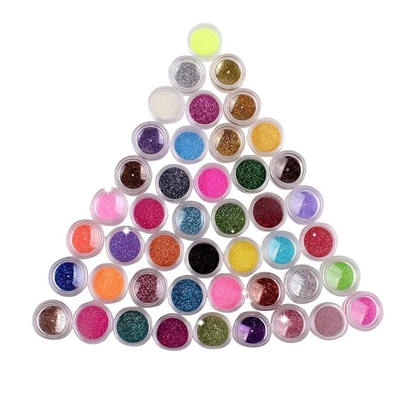 45 Colors Nail Art Make Up Body Glitter Shimmer Dust Powder Decoration (701354324919)