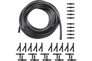 Jawmoy Windshield Washer Hose Kit - Includes 4 Meter Washer Fluid Hose & 30 PCS Hose Connectors, Suitable for Most Car Windshield Fluid Tubing (Black)