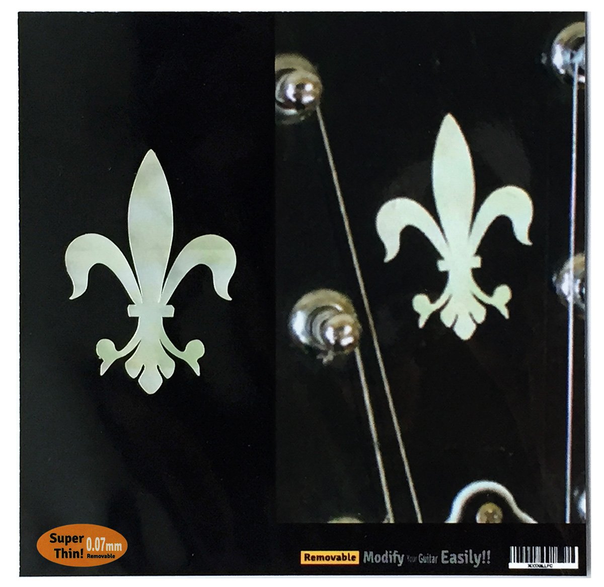 Inlaystickers Inlay Stickers for Guitar Headstock - Fleur de Lys (2pcs Set) H-112FD-WT-SET