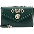Gucci Rajah Chain Shoulder Bag Leather Medium Green Handbag Bag VITELLO New