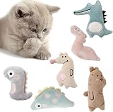 FANTESI 6 Pcs Cat Toys Kitten Chew Teeth Cleaning Plush Catnip Boredom Relief view 6