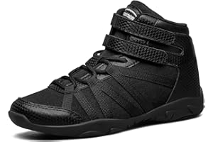 BAXINIER Girls White High Top Cheerleading Shoes Lightweight Youth Cheer Competition Sneakers Training Dance Tennis Shoes