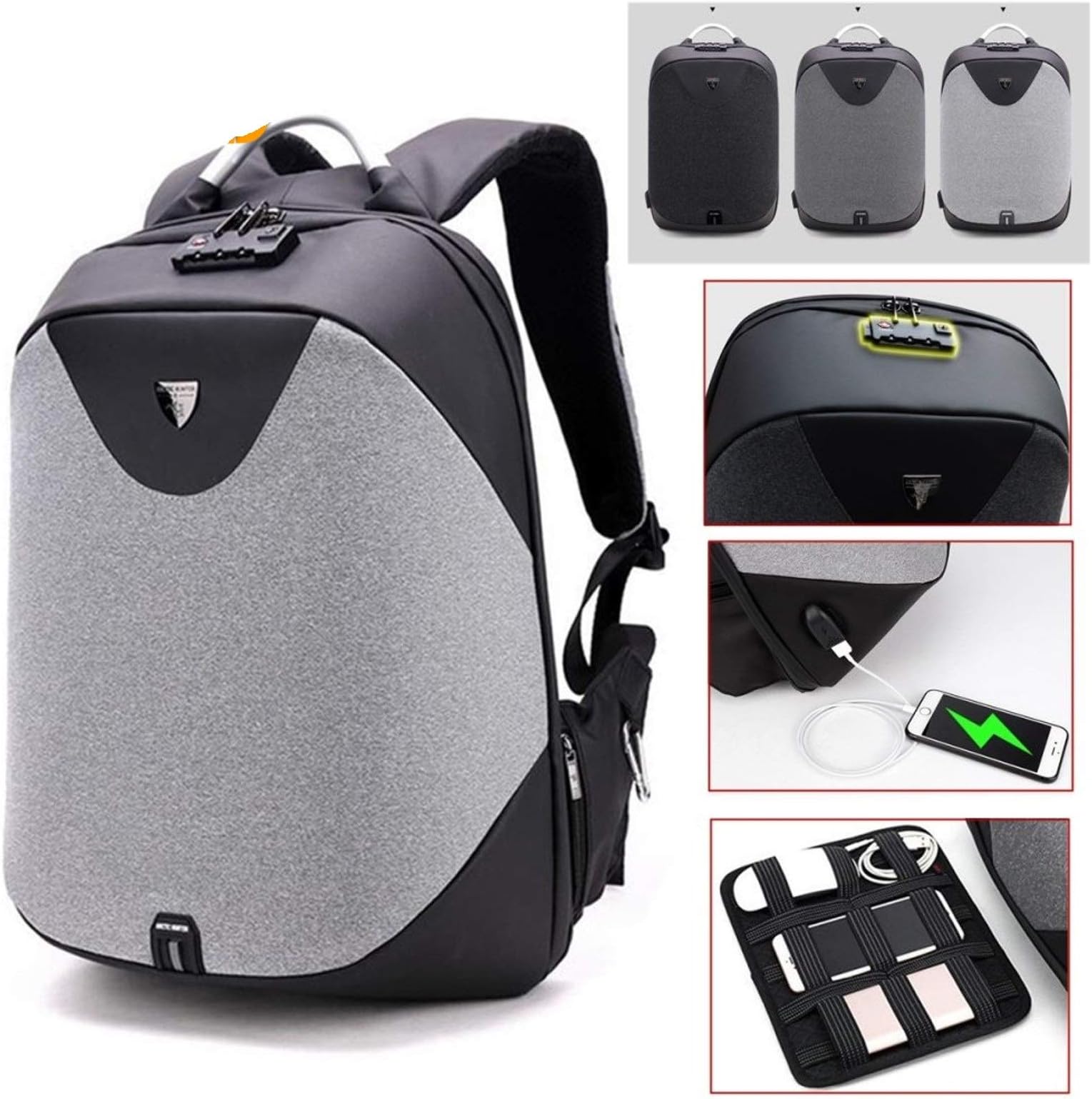 Buddymate at_B15 Anti Theft Smart Backpack | 15.6 inch | Laptop Backpack | Travel Bag (Assorted Colour)