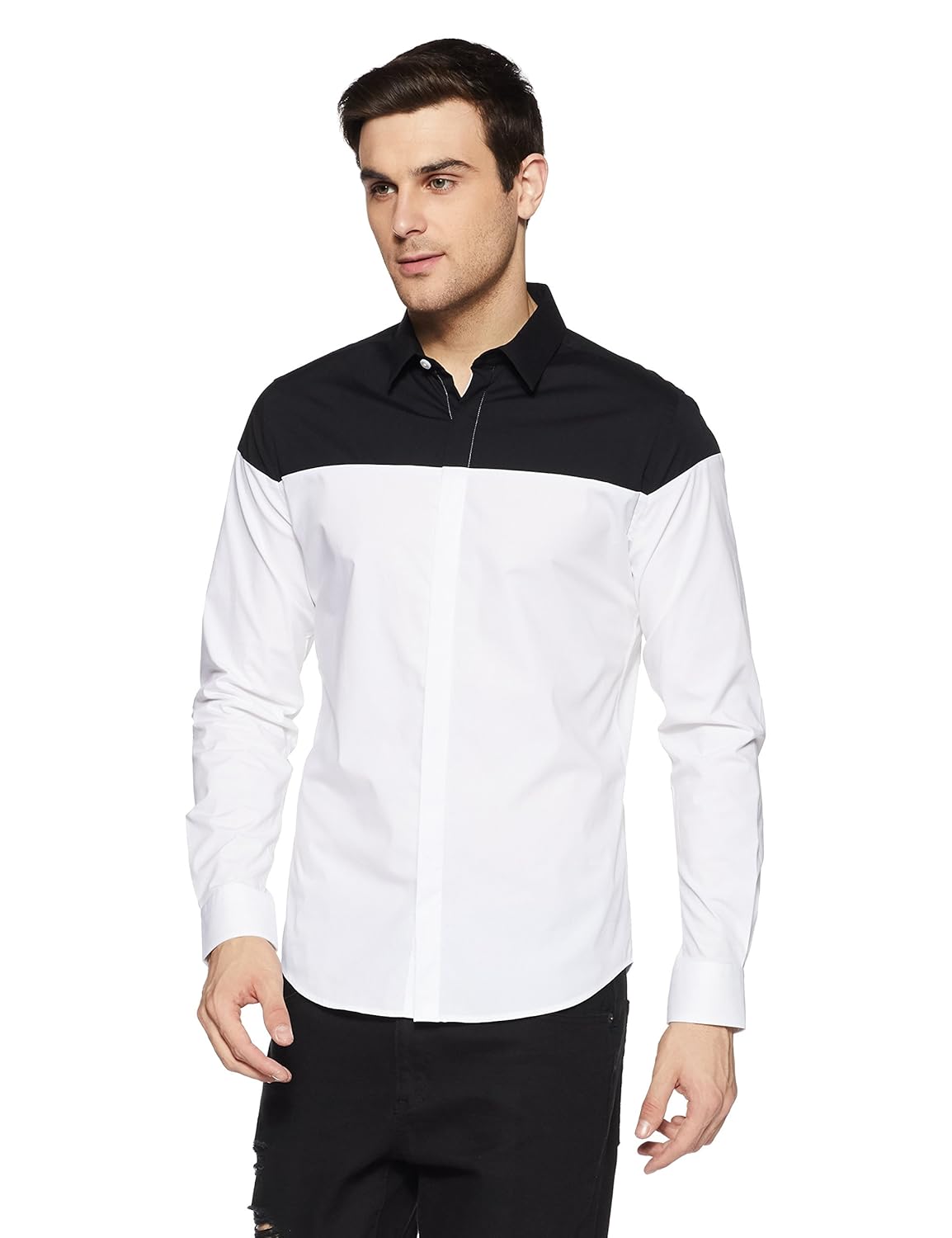 united colors of benetton men's solid slim fit casual shirt