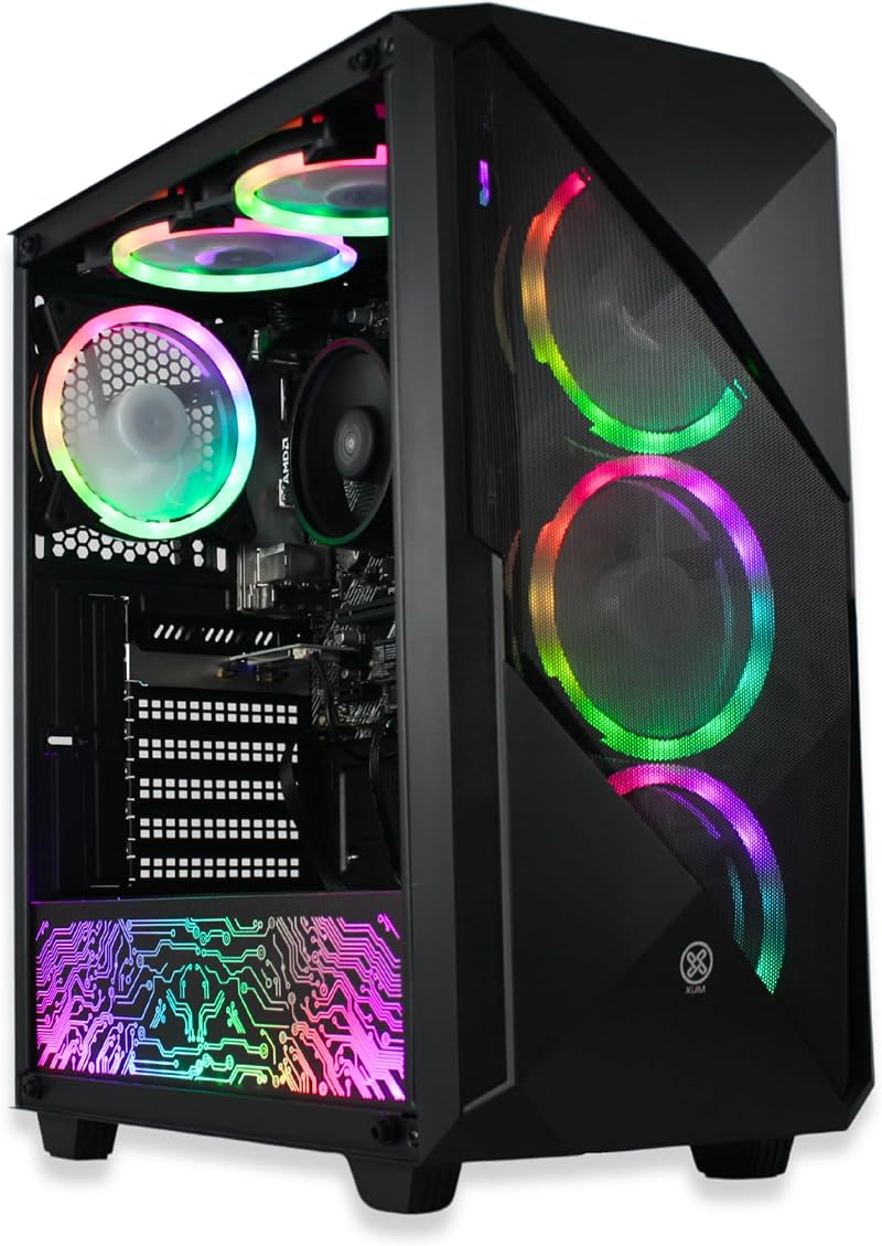 XUM Legend Gaming PC Ryzen 5 5600G 16GB 256GB NVMe 1TB HDD aRGB WiFi 5 Windows