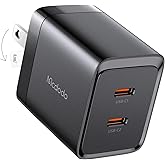 mcdodo 40W Dual USB C Charger Block Foldable USB-C Fast Charging Wall Charger Power Adapter for iPhone 16 15 Pro ProMax Plus,Galaxy,MacBook,iPad and More