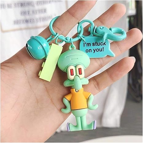Amazon Co Jp キーチェーン 21年人気のスポンジボブの漫画ソフトラバー人形キーホルダーかわいい女性ギフトキーチェーンバッグペンダント 人形小物デコレーションキーリング Color Red ホーム キッチン