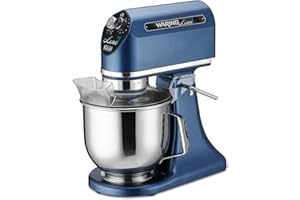 Waring Commercial Planetary 7 Quart Large Stand Mixer | Tilt Head | Countertop Chef Professional Restaurant Industrial Grade | Stainless Steel Bowl | Bakery Bread Dough | WSM7L | 1/2 HP 120V, Blue