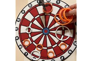 4 Pcs Dart Training Rings - Numbered 1-20 Scoring Zones for Accuracy & Aim Enhancement - Ideal for Parties, Beginners & Preci
