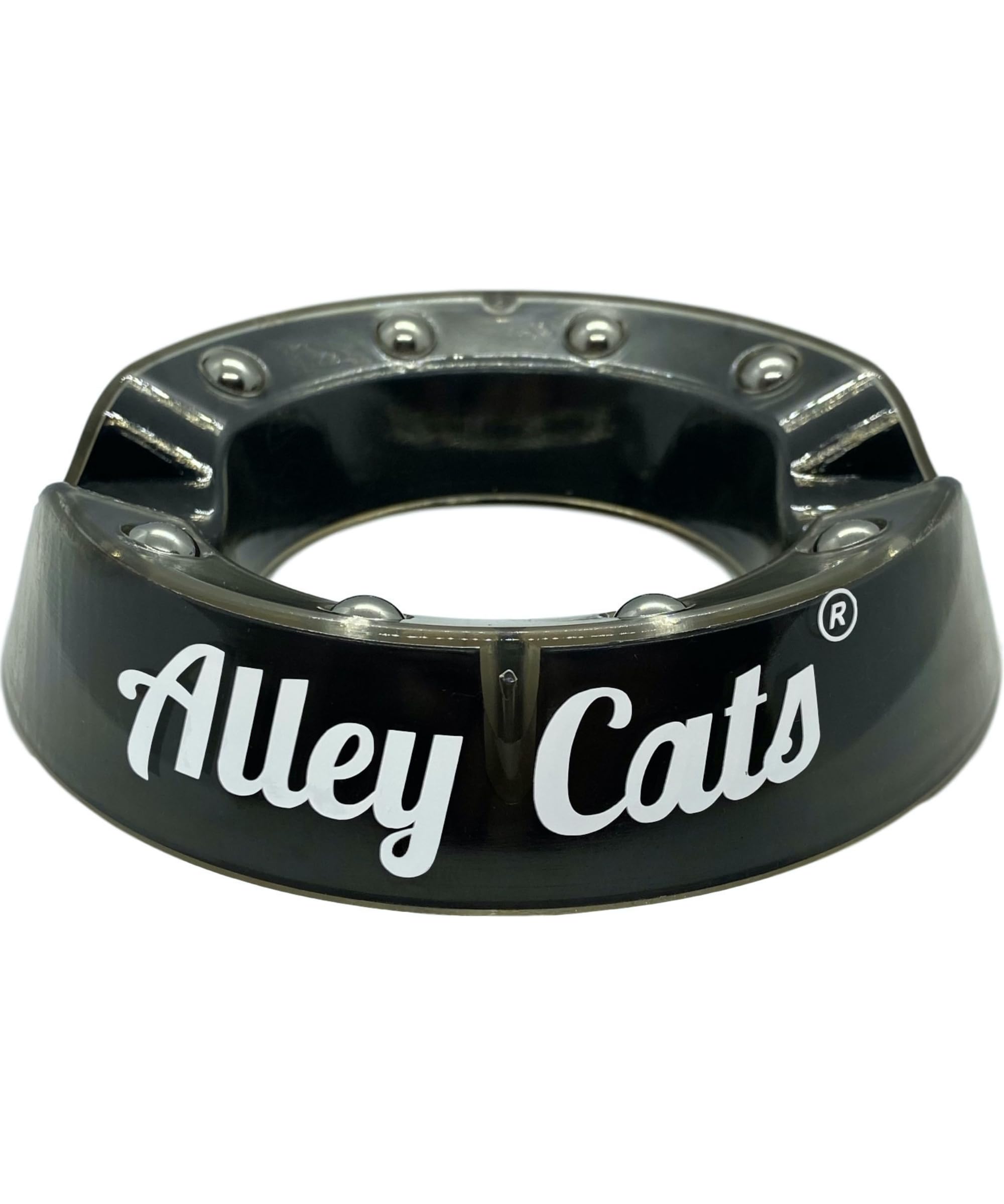 Alley Cats Bowling Ball Cup Stand | Ball Bearing Holder | Bowling Accessories Cleaner | Spinning Compatible with Brunswick Storm Hammer etc | Ring Cleaning Display Rack | Bowling Ball Spinner Stand