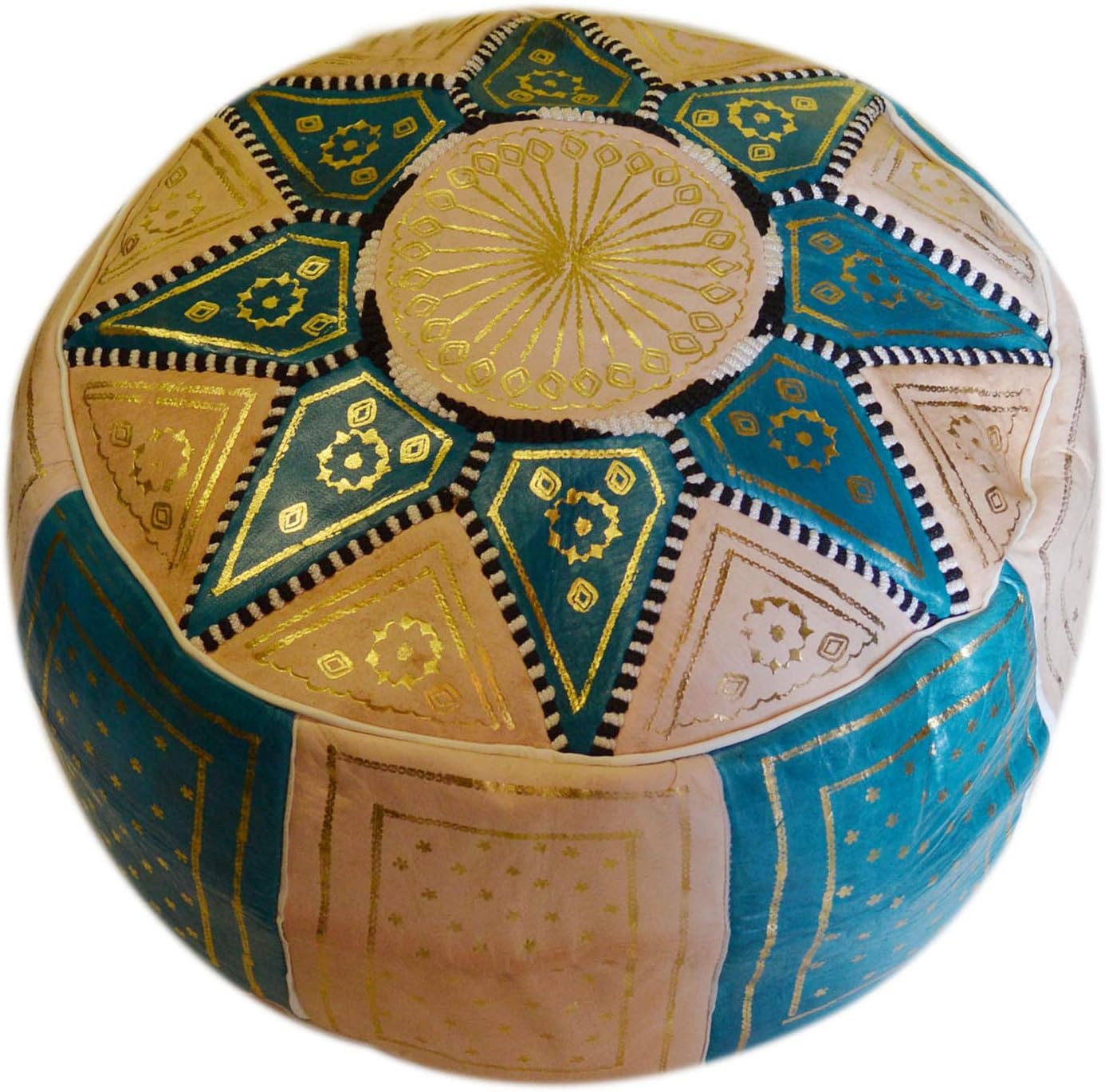 Moroccan Pouf Handmade Leather Luxury Ottomans Footstools Cover High Quality Satisfaction Guaranteed