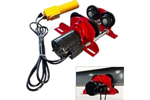 SENOTOYAR Electric Trolley for Power Hoist 1100LBS Capacity,Fit 2.68-4.33 in I-Beam,Push Geared Overhead Crane Heavy Duty Wheels System for PA200 to PA500 Hoists,Perfect for Gantry Cranes,Warehouses