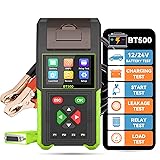Automotive Battery Tester with Printer, 12V 24V Car