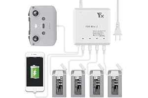 Hanatora 6 in 1 Battery Charger for DJI Mini 2,Mini SE/2 SE Drone,Rapid Multi Parallel Charging Hub Accessories