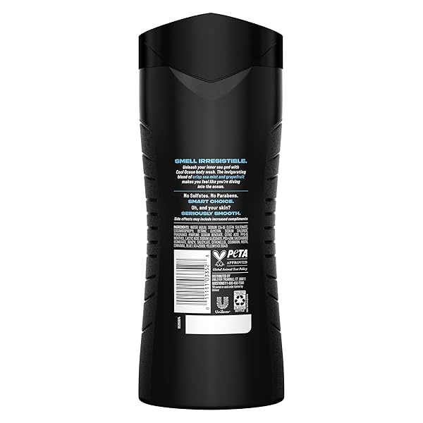 AXE COOL OCEAN MEN’S BODY WASH WITH ESSENTIAL OILS 12H REFRESHING SCENT BODY WASH FOR MEN, CLEAN AND FRESH SCENT 16 OZ