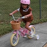 Glerc 14 Inch Kids Bike for Girls Pink with Basket Stabilizers Bell 3-5 Years view 7
