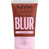 NYX PROFESSIONAL MAKEUP Bare With Me Blur Skin Tint Foundation Make Up with Matcha, Glycerin &amp; Niacinamide - Deep Bronze