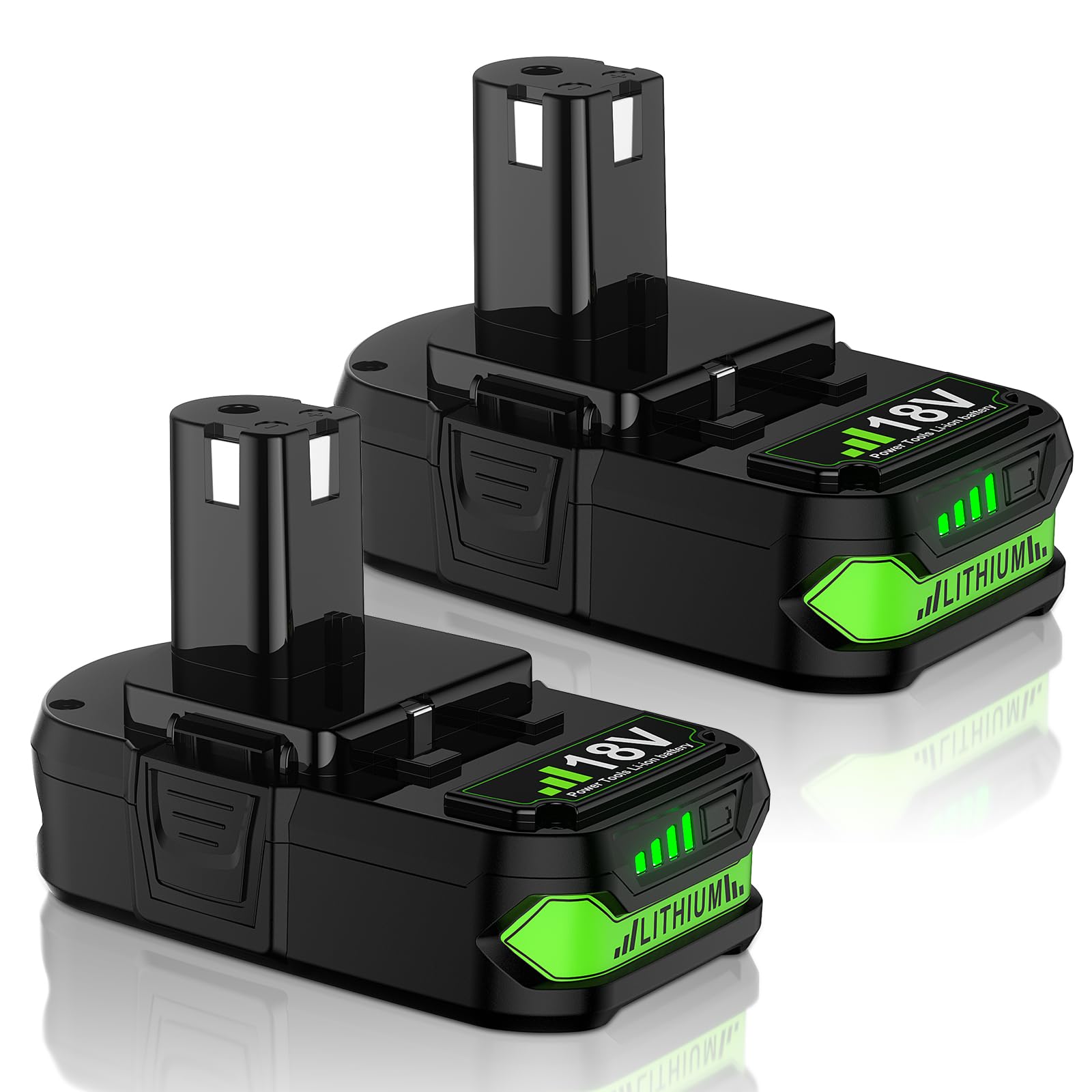 Bonacell 2Pack 3.0Ah Replacement for Ryobi 18V Battery Lithium Compatible with 18 Volt Battery ONE+ Plus P102 P103 P104 P105 P106 P108 P107 P109 P190 PBP002 PBP003 PBP004 PBP005 Cordless Power Tools