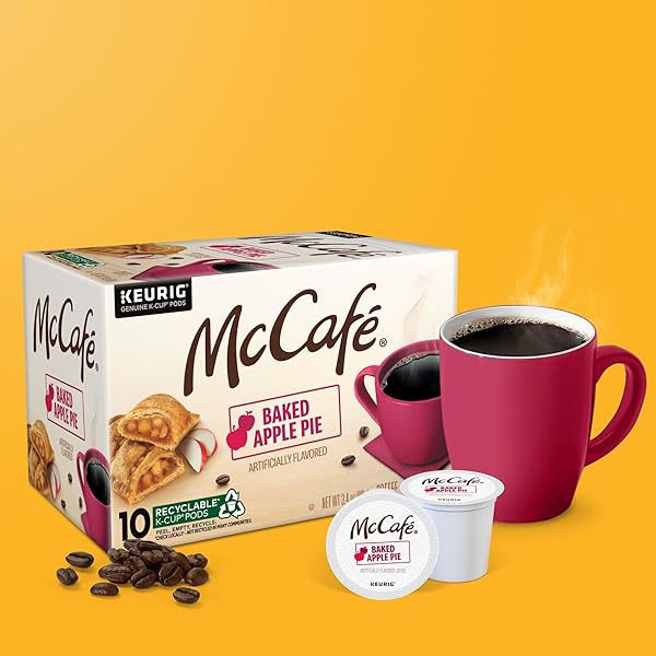 MCCAFE BAKED APPLE PIE COFFEE, KEURIG SINGLE SERVE K-CUP PODS, 60 COUNT, (6 PACKS OF 10)
