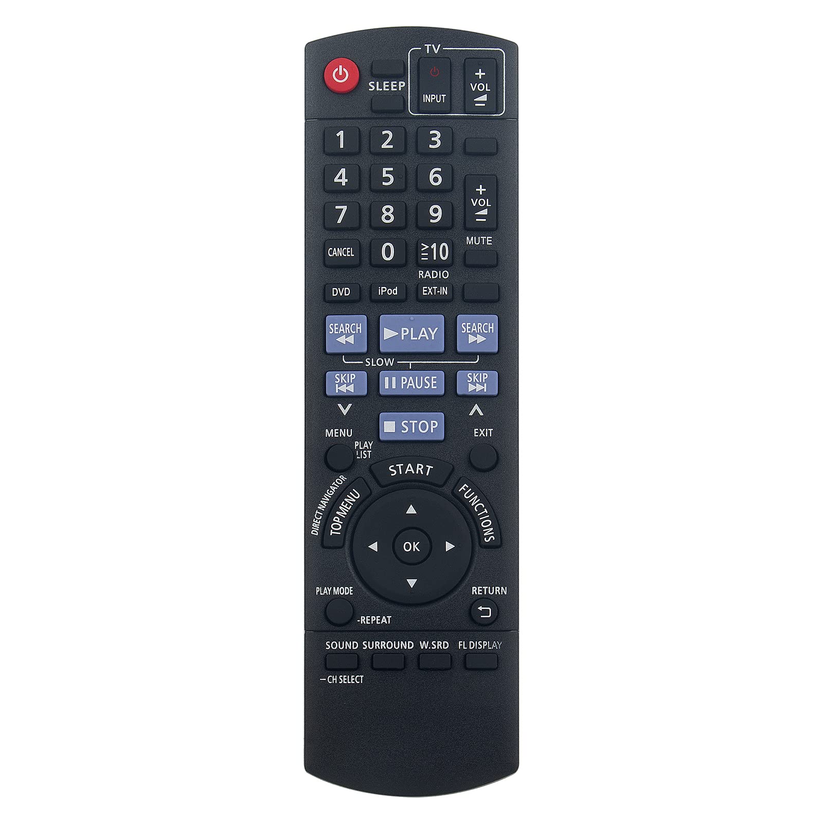 New Remote Replace for Panasonic Home Theater Receiver N2QAYB000515 N2QAYB000514 SC-PT480 SAPT480 SA-PT480 SC-PT480P-K Sc-pt480p-k Sb-hf480 Sb-hc480 Sb-hs480 Sb-hw480 SCPT480 Remote Controller