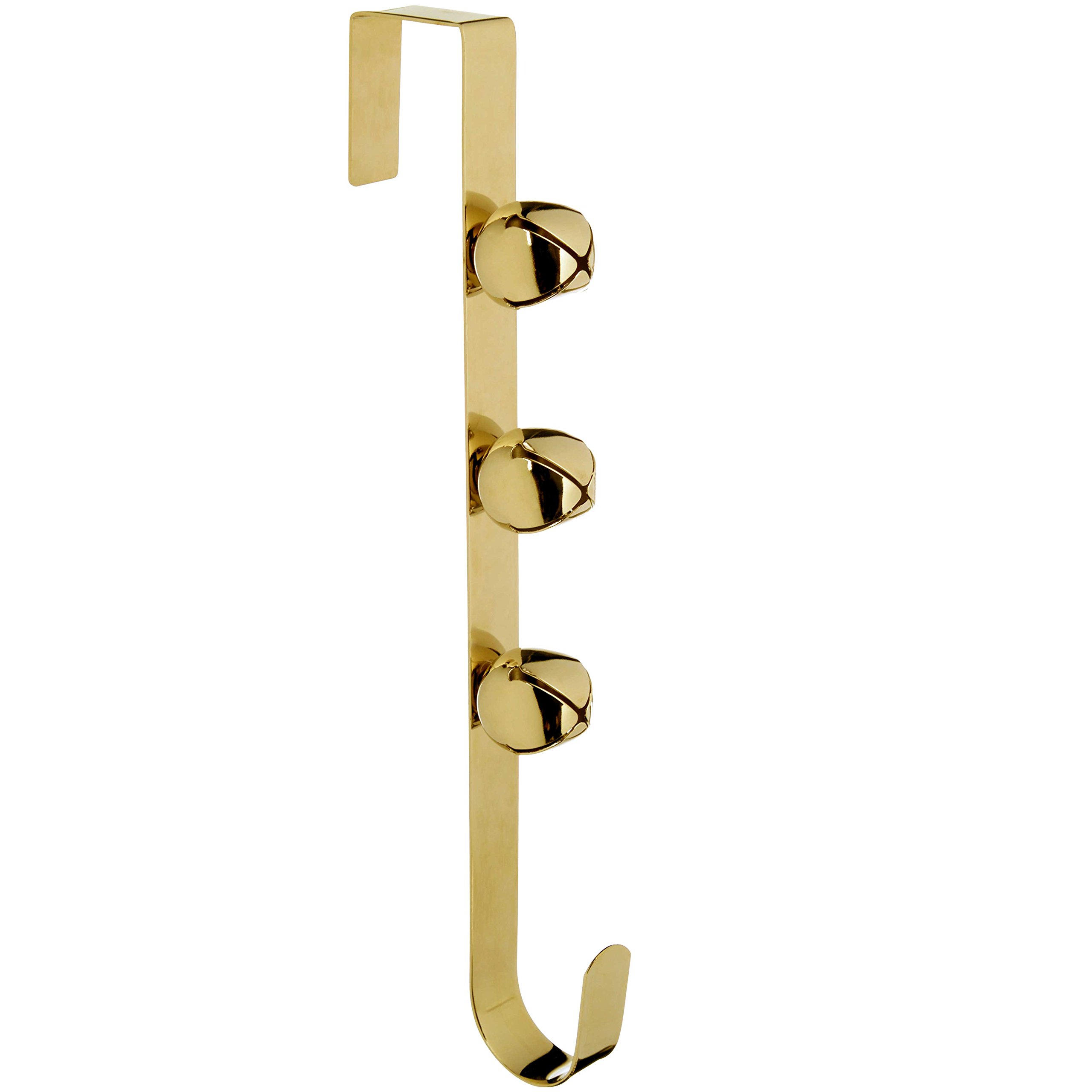 WeRChristmas Bells Wreath Hanger Christmas Decoration - 38 cm, Gold
