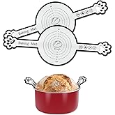 Silicone Bread Sling for Dutch Oven, 2-Pack – Fits 4–7 Qt Round Dutch Ovens – Heat Resistant 0.7mm Non Stick Baking Mat with Handles – Sourdough Bread Sling, Oven Safe up to 446°F