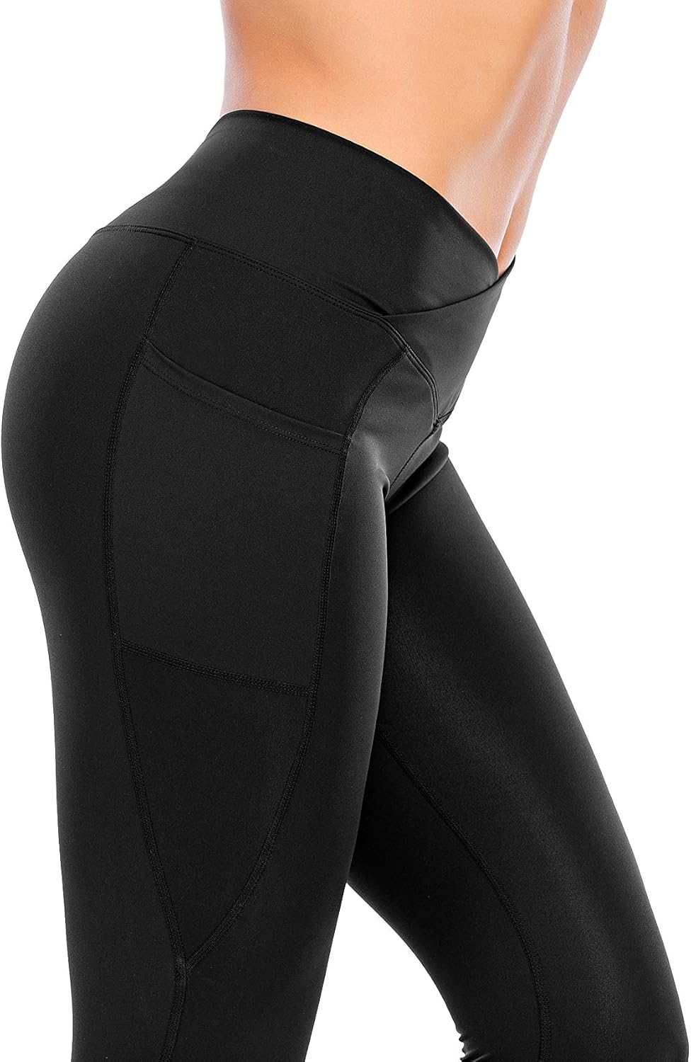 Miss Adola Workout Leggings for Women with Pocket-High Waisted Yoga Pants-Tummy Control Non-See Through Yoga Leggings: Clothing