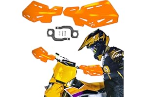PRO CAKEN Universal 7/8" 22mm and 1 1/8" 28mm Handle Bar Hand Guards Nylon Bracket for Dirt Bike Motocross ATV for SX SXF EXC XCW-Orange