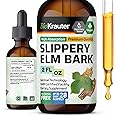 BIO KRAUTER Slippery Elm Bark Drops - Ulmus Rubra Slippery Elm Liquid - Respiratory & Digestive Health - Vegan, Alcohol & Sugar Free Extract - 2 Fl.Oz.