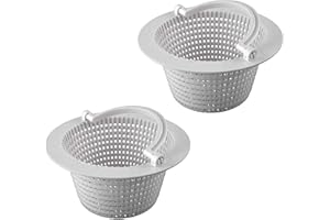 ATIE Above-ground Pool Thru-wall Skimmer Basket 513330 with Handle Compatible with Pentair HydroSkim Pool Thru-wall Skimmer (2 Pack)