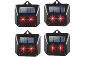 JAHYELEC 4 Pack Solar Nocturnal Animal Repeller Outdoor Predator Light for Chicken Coop, Effective Coyote Deterrent, Predator Eyes Repellent Device for Deer Repellent Raccoon Skunk Fox Farm Yard Garden
