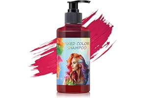 UAOE Pink Color Depositing Conditioner,3-in-1 Color Depositing Shampoo,Moisturizing Hair Dye Conditioner for Hair Gloss,Gentl