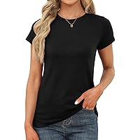 KKJ - Playera Sin Mangas Para Mujer, Cuello Redondo, Acanalada, Color